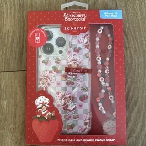 Strawberry‎ Shortcake X Skinny Dip Iphone 15 Pro Max Case And Phone Strap NEW